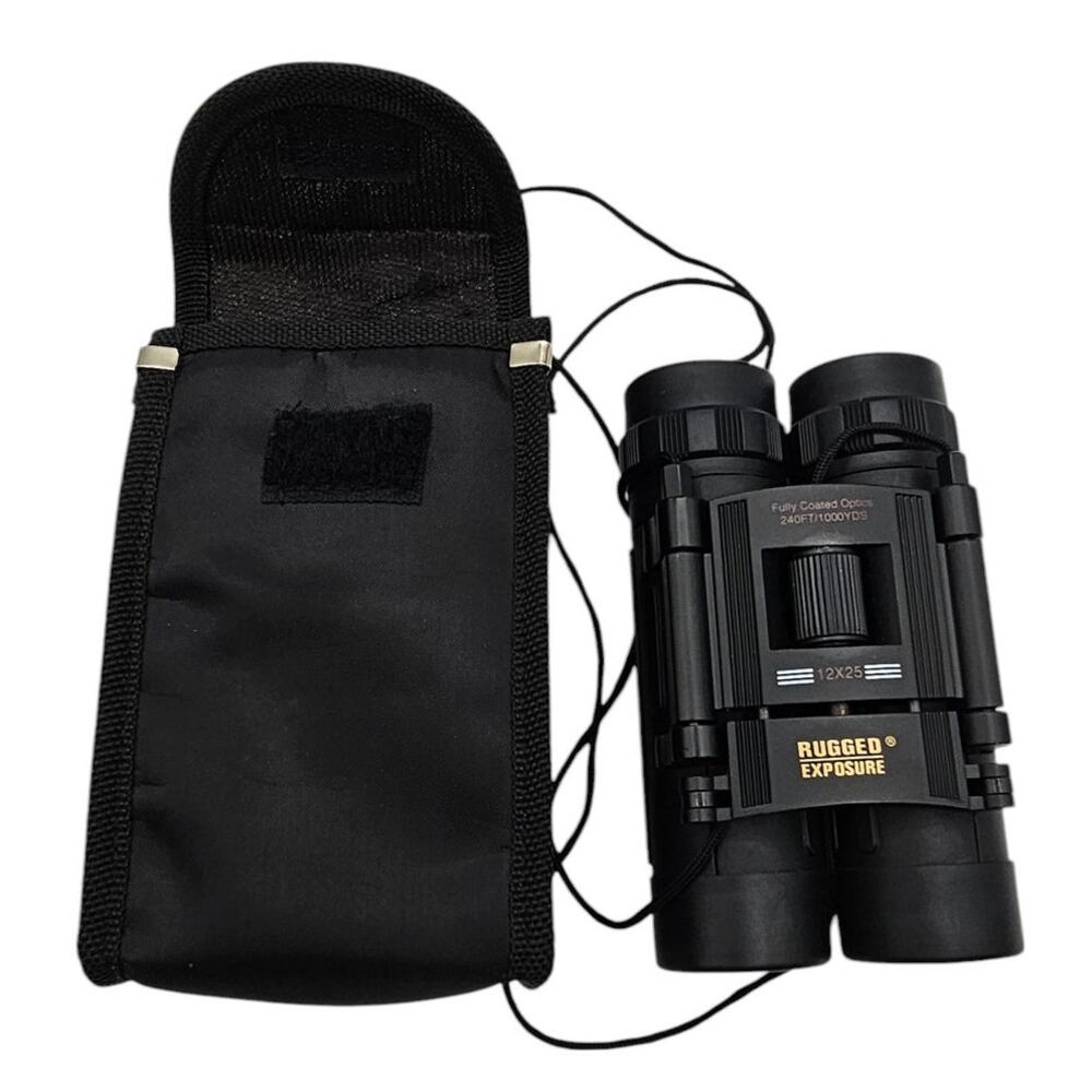 Rugged Exposure 12 x 25 Compact Binoculars 240ftt 1000 YDS